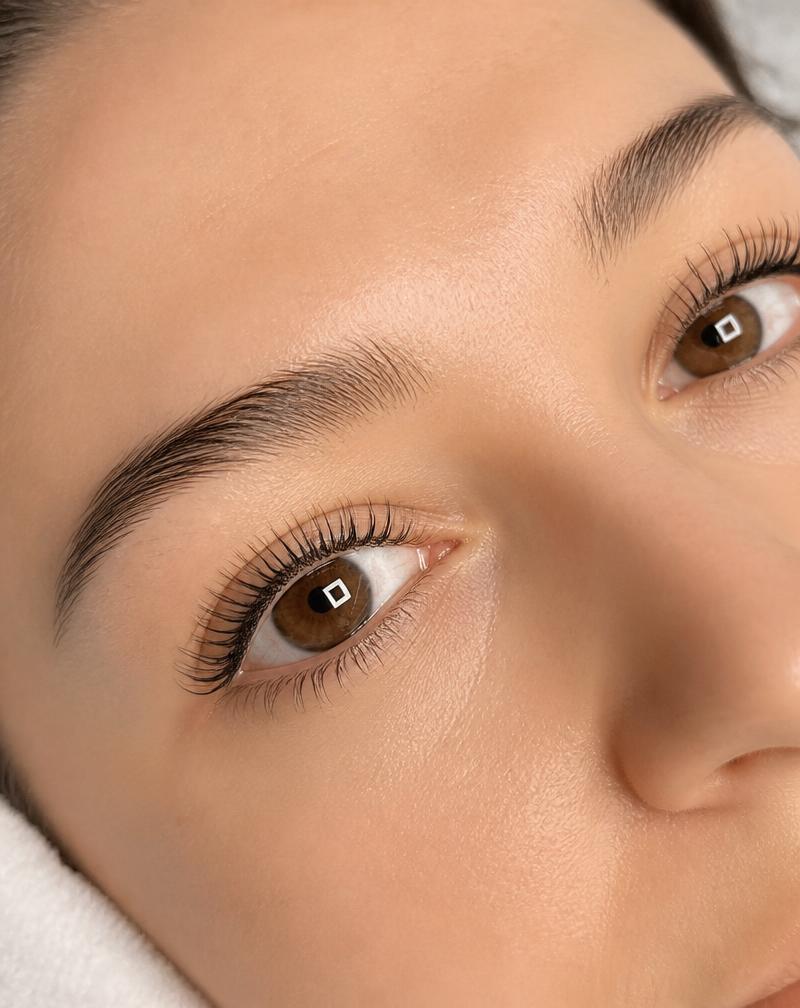 Lash lift and tint treatment